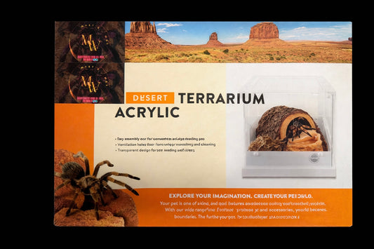 Terrestrial acrylic enclosure 12“ x 8“ x 6“